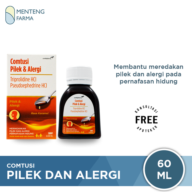 Comtusi Pilek & Alergi 60 mL - Meredakan Pilek dan Alergi - Menteng Farma