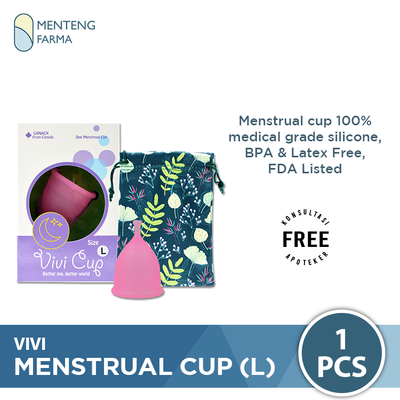 Vivi Menstrual Cup Size L - Pengganti Tampon dan Pembalut Wanita - Menteng Farma