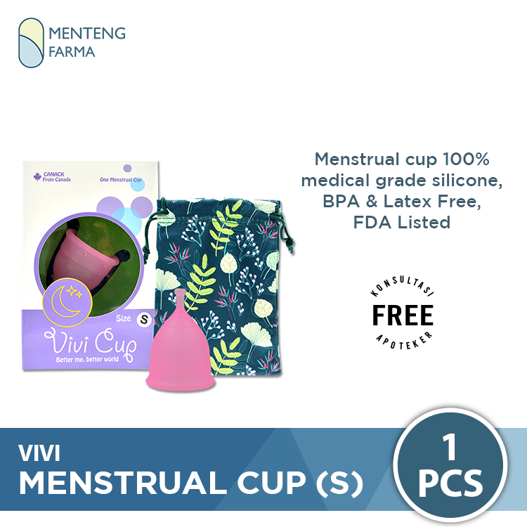 Vivi Menstrual Cup Size S - Pengganti Tampon dan Pembalut Wanita - Menteng Farma