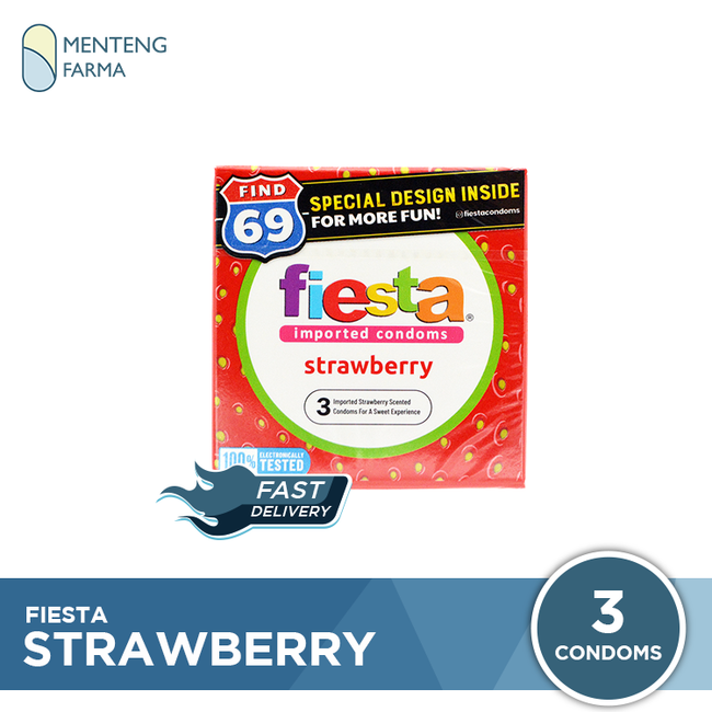Kondom Fiesta Strawberry - Menteng Farma