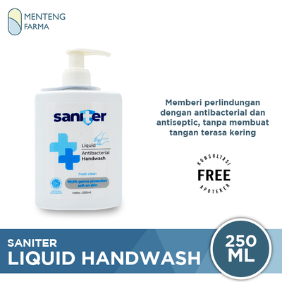 Saniter Handwash 250 ml - Sabun Cuci Tangan Antibacteri - Menteng Farma