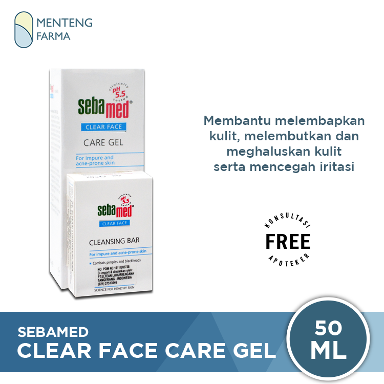 Sebamed Clear Face Care Gel 50 ML - Pelembab Kulit Kering - Menteng Farma