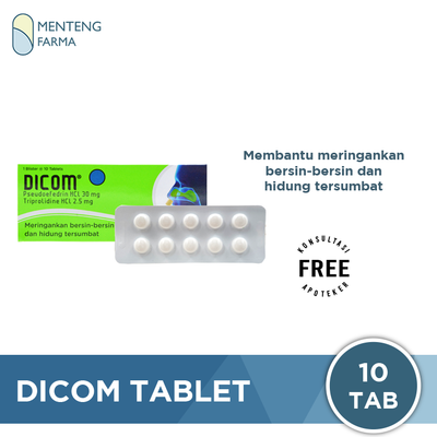 Dicom 10 Tablet - Pereda Hidung Tersumbat - Menteng Farma