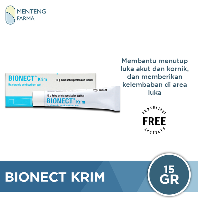 Bionect 0.2% Cream 15 g - Krim Penyembuhan Luka pada Kulit - Menteng Farma