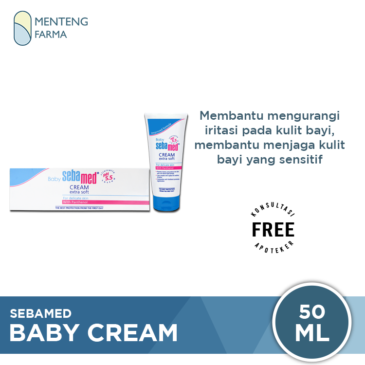 Sebamed Baby Cream Extra Soft 50 ML- Pelindung dan Pelembab Kulit Bayi - Menteng Farma