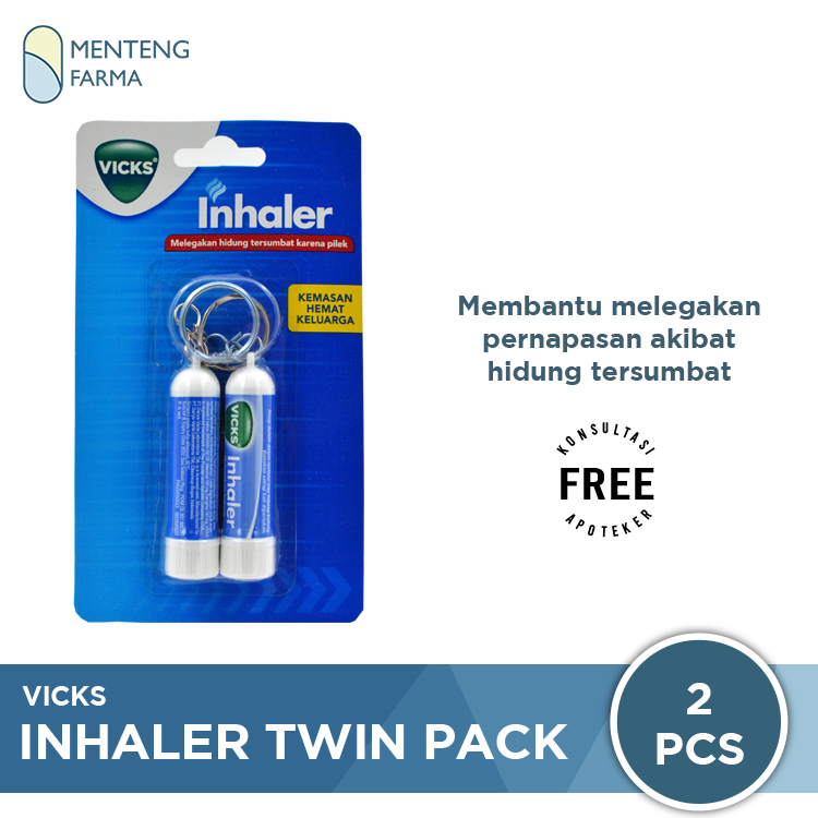 Vicks Inhaler Twin Pack - Melegakan Hidung Tersumbat - Menteng Farma