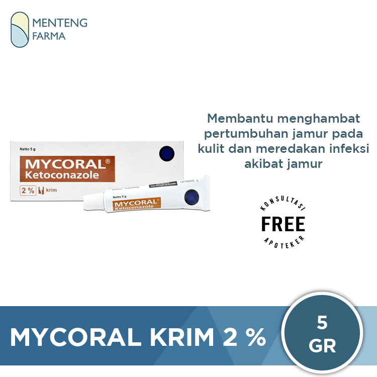 Mycoral Krim 2% - Salep Gatal Jamur - Menteng Farma