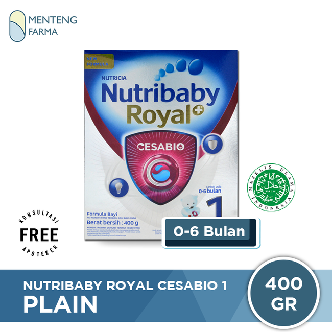 Nutribaby Royal Cesabio 1 (0-6 bulan) 400 Gr - Formula Bayi Khusus Alergi Susu Sapi - Menteng Farma