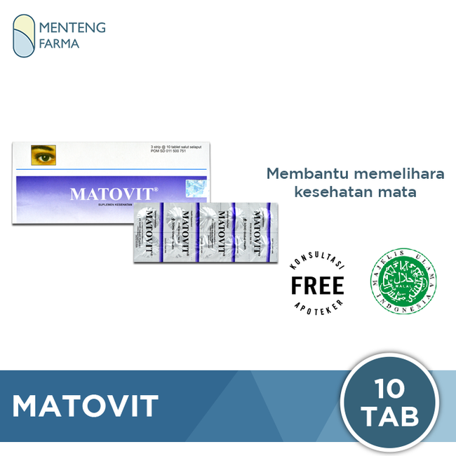 Matovit 10 Tablet - Suplemen Kesehatan Mata - Menteng Farma