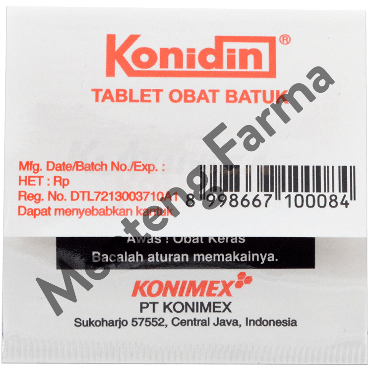 Konidin 4 Tablet - Obat Batuk Kering dan Berdahak - Menteng Farma