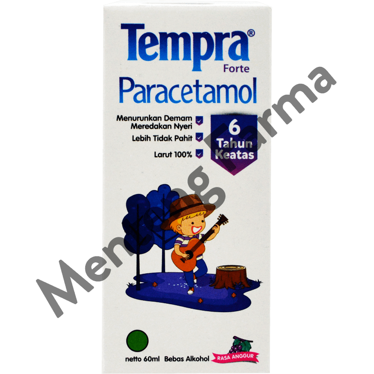 Tempra Forte Grape 60 mL - Obat Demam dan Pereda Nyeri Anak - Menteng Farma