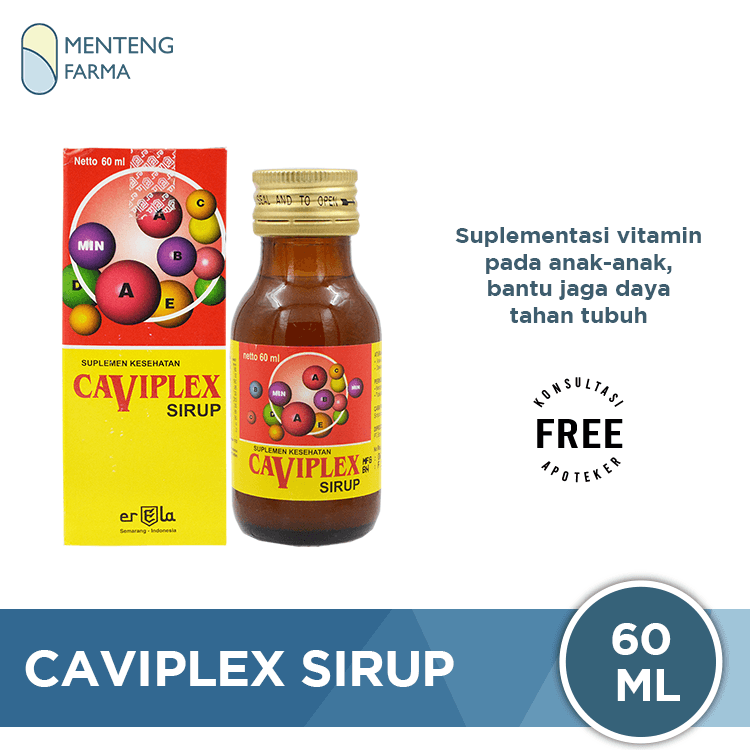 Caviplex Sirup 60 ML - Suplementasi Vitamin Anak - Menteng Farma