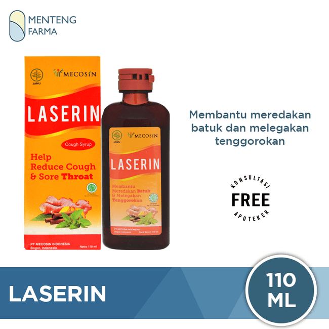 Laserin 110 mL - Sirup Pereda Batuk - Menteng Farma