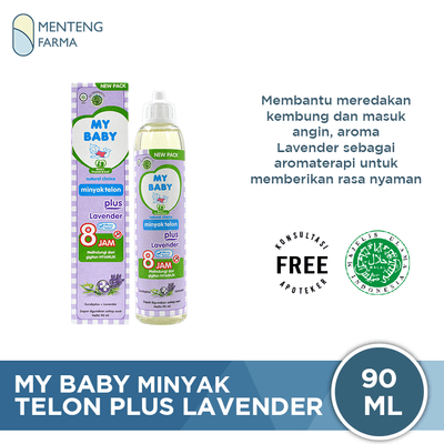 My Baby Minyak Telon Plus Lavender 90 ml - Aroma Lavender Anti Nyamuk Hingga 8 Jam - Menteng Farma