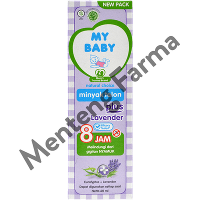 My Baby Minyak Telon Plus Lavender 60 ml - Aroma Lavender Anti Nyamuk Hingga 8 Jam - Menteng Farma