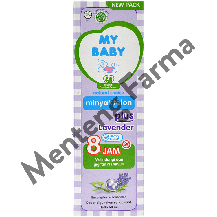 My Baby Minyak Telon Plus Lavender 60 ml - Aroma Lavender Anti Nyamuk Hingga 8 Jam - Menteng Farma