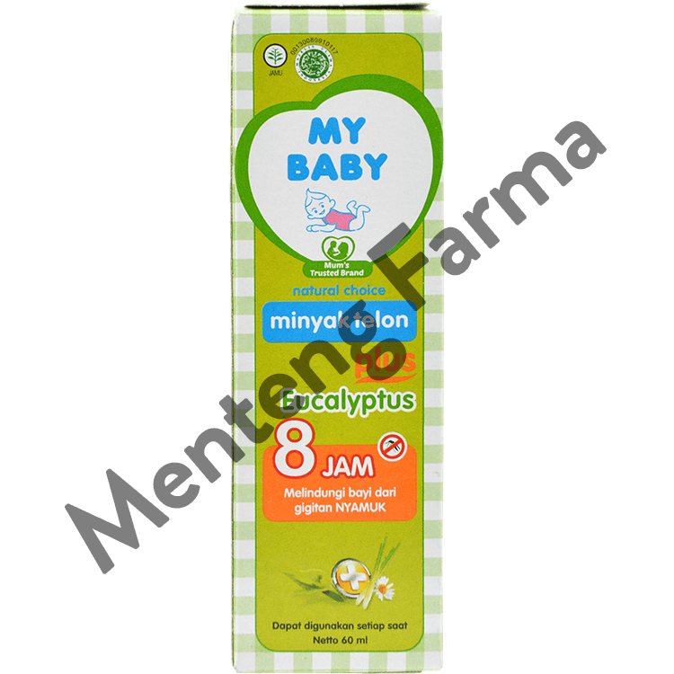 My Baby Minyak Telon Plus 60 ml - Aroma Telon Eucalyptus Anti Nyamuk Hingga 8 Jam - Menteng Farma