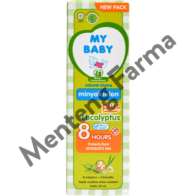 My Baby Minyak Telon Plus 30 ml - Aroma Telon Eucalyptus Anti Nyamuk Hingga 8 Jam - Menteng Farma