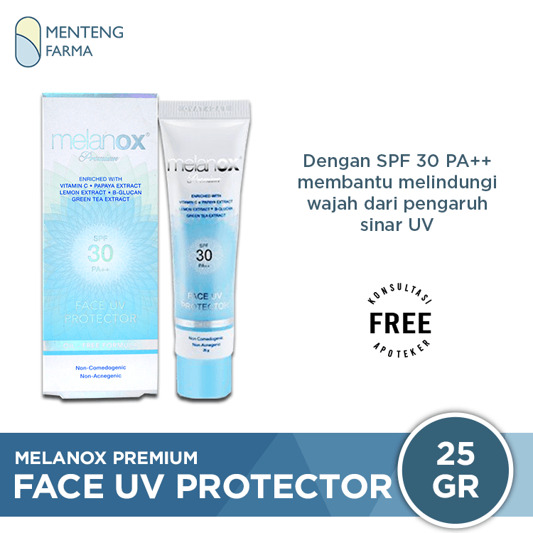 Melanox Premium Face UV Protector SPF 30 PA++ 25 Gr - Menteng Farma