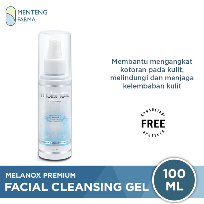 Melanox Premium Facial Cleansing Gel 100 Ml - Sabun Pembersih Wajah - Menteng Farma