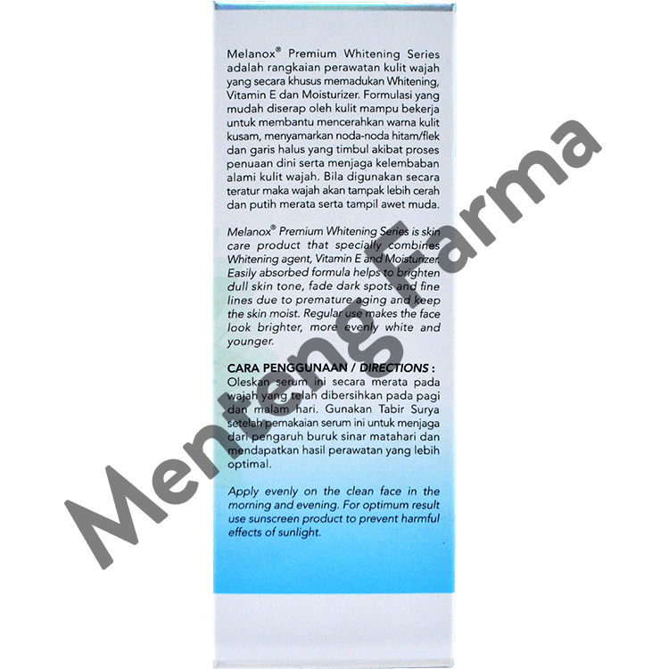 Melanox Premium Whitening Serum 15 ML - Serum Pemutih Wajah - Menteng Farma