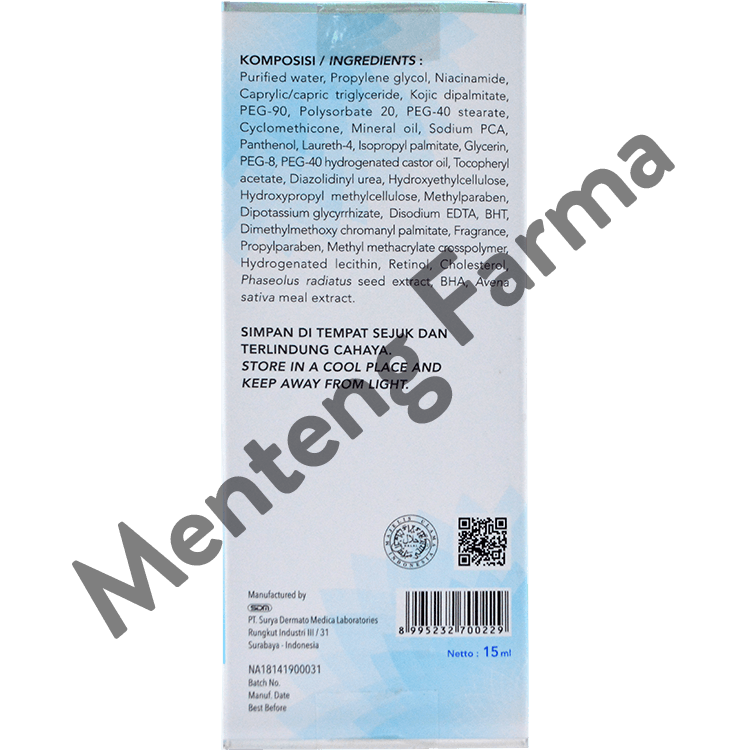 Melanox Premium Whitening Serum 15 ML - Serum Pemutih Wajah - Menteng Farma