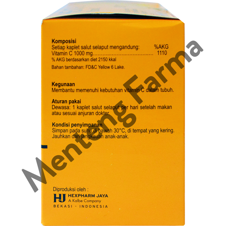 Hevit-C Vitamin C 1000 Mg 10 Kaplet - Suplemen Vitamin C - Menteng Farma