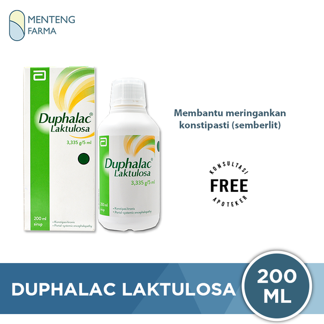 Duphalac Laktulosa Sirup 200 mL - Obat Pencahar / Sembelit / Konstipasi - Menteng Farma