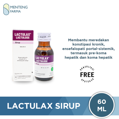 Lactulax Sirup 120 mL - Obat Pencahar Konstipasi Kronik Sembelit - Menteng Farma