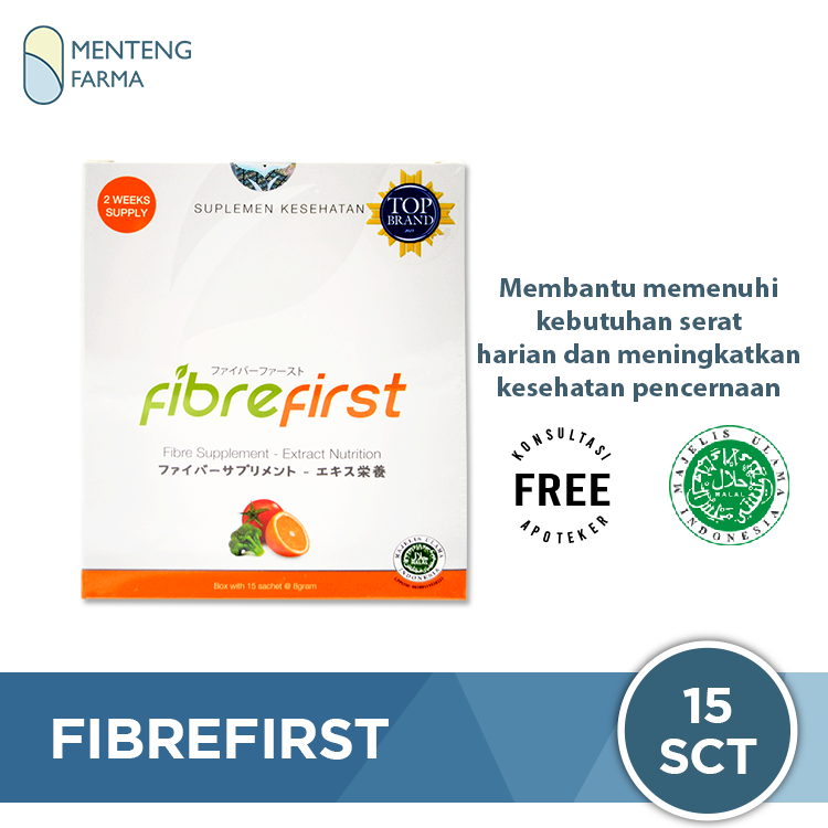 FibreFirst 15 Sachet - Suplemen Serat Premium Two Weekly Pack - Menteng Farma