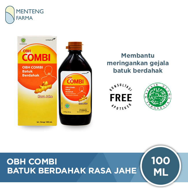 OBH Combi Batuk Berdahak Jahe 100 mL - Sirup Obat Batuk Berdahak - Menteng Farma