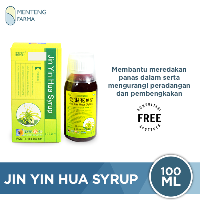 Jin Yin Hua Syrup - Obat Herbal Pereda Panas Dalam - Menteng Farma