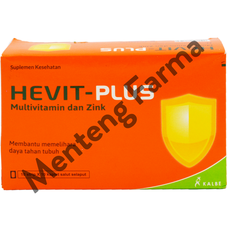 Hevit-Plus 10 Kaplet - Multivitamin, Vitamin C 500mg, dan Zinc - Menteng Farma