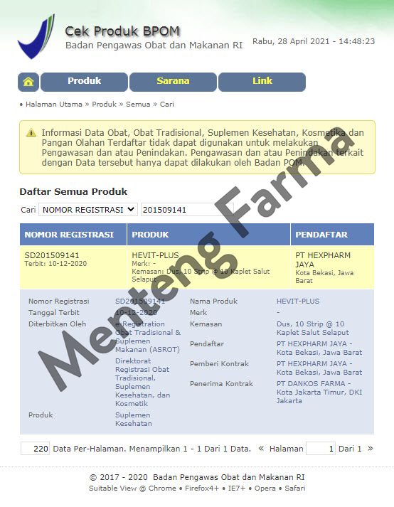 Hevit-Plus 10 Kaplet - Multivitamin, Vitamin C 500mg, dan Zinc - Menteng Farma