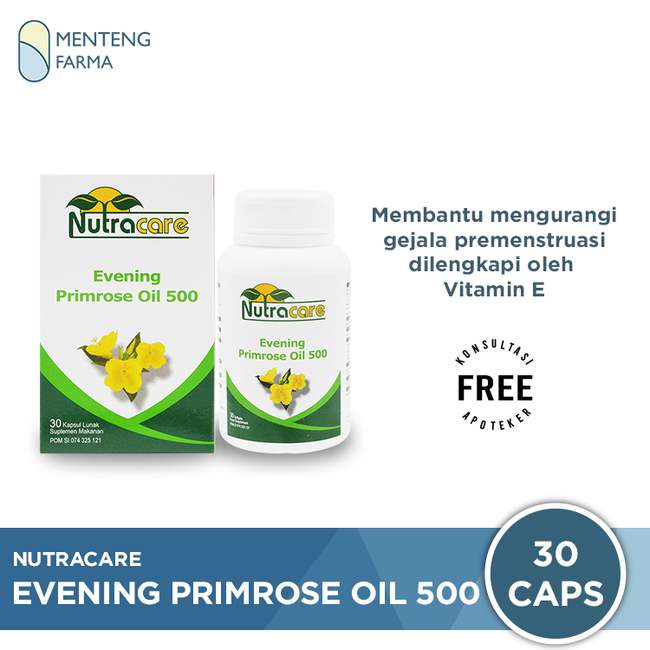 Nutracare Evening Primrose Oil 500 - Mengurangi Gejala Premenstruasi - Menteng Farma