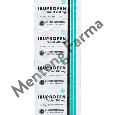 Ibuprofen 200 Mg Strip 10 Tablet - Pereda Nyeri Ringan dan Sedang - Menteng Farma