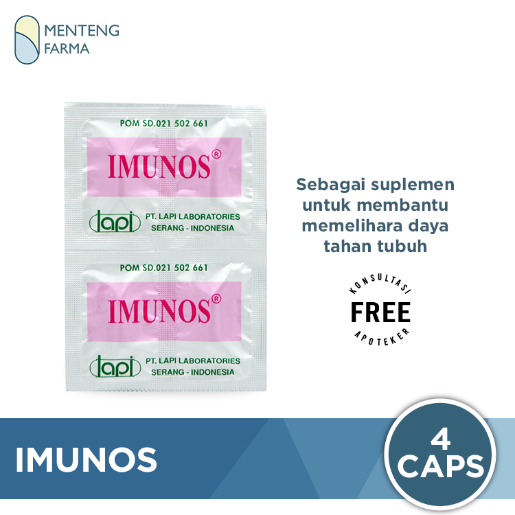 Imunos 4 Kaplet - Meningkatkan Sistem Imun Tubuh - Menteng Farma