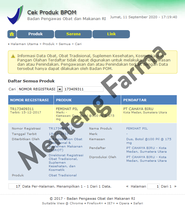 Femihat Pil (Yang Sen Nu Dai Wan) - Obat Keputihan dan Kesuburan - Menteng Farma