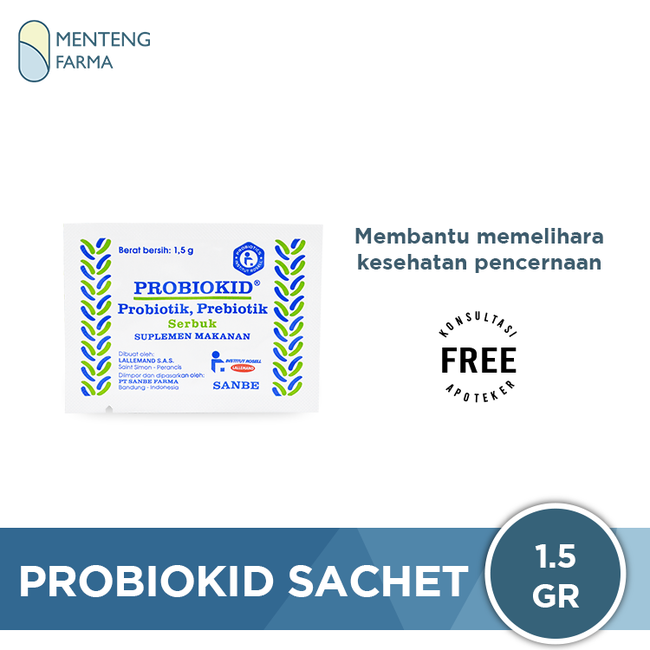 Probiokid Sachet - Suplemen Kesehatan Saluran Cerna, Diare, Sembelit - Menteng Farma