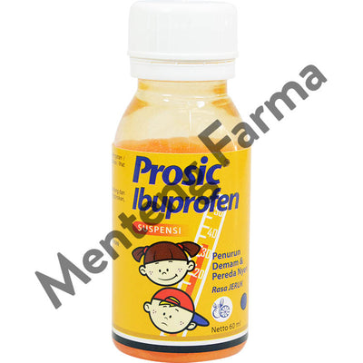 Prosic Syrup Rasa Jeruk 60 mL - Obat Penurun Demam dan Pereda Nyeri - Menteng Farma