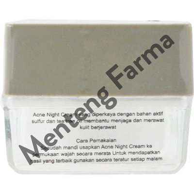 Ms Glow Acne Night Cream 12 Gr - Krim Malam Untuk Kulit Berjerawat - Menteng Farma