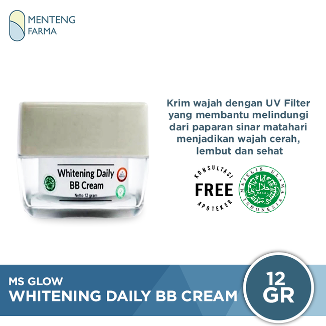 Ms Glow Whitening Daily BB Cream 12 Gr - Menteng Farma