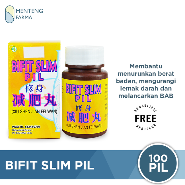 Bifit Slim Pil (Xiu Shen Jian Fei Wan) - Obat Penurun Berat Badan - Menteng Farma