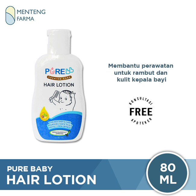 Pure Baby Hair Lotion 80 mL - Perawatan Rambut dan Kulit Kepala Bayi - Menteng Farma