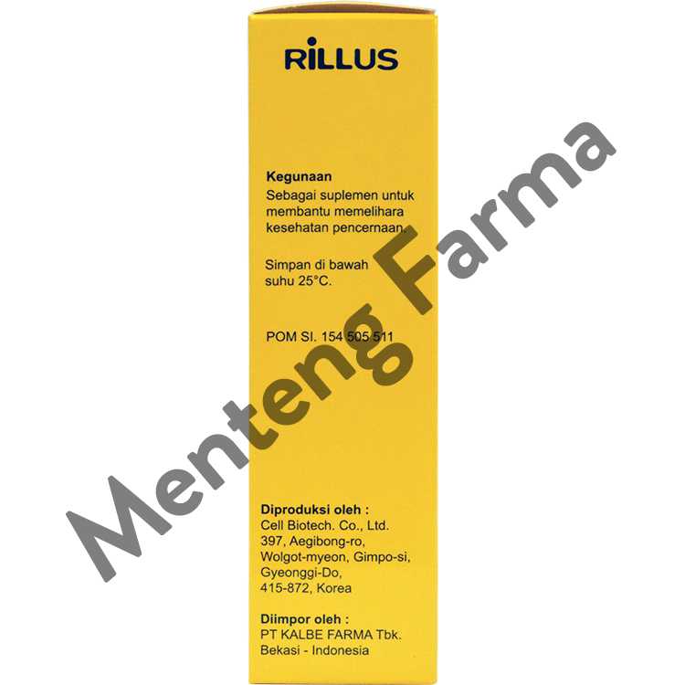Rillus Strip 6 Tablet - Suplemen Pencernaan, Diare, Sembelit, Kolik ...