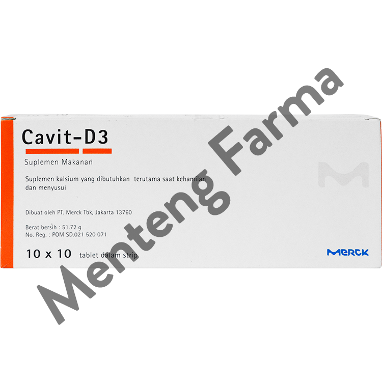 Cavit D3 Strip 10 Tablet - Suplemen Kebutuhan Kalsium - Menteng Farma