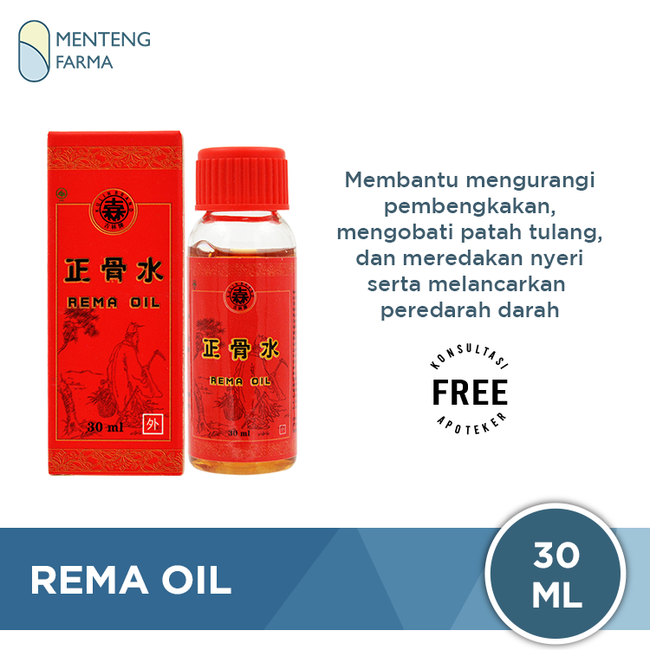 Rema Oil - 30ml - Obat Gosok Patah Tulang dan Keseleo - Menteng Farma