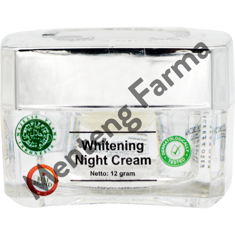 Ms Glow Whitening Night Cream 12 Gr - Krim Malam Untuk Mencerahkan - Menteng Farma