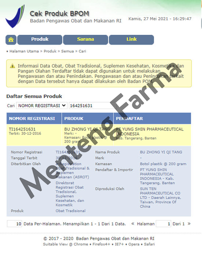 Bu Zhong Yi Qi Tang - Memperbaiki Nafsu Makan dan Meringankan Gangguan Pencernaan - Menteng Farma