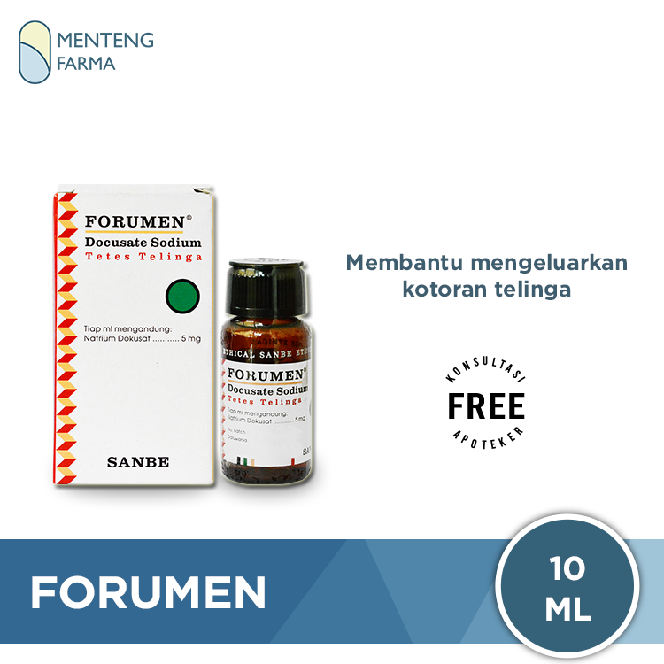 Forumen 5 Mg Ear Drops 10 mL - Obat Tetes Pembersih Kotoran Telinga - Menteng Farma